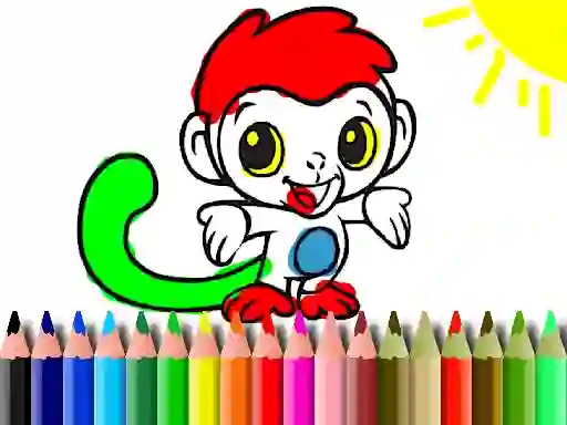 Back To School: Monkey Coloring – kostenloses Online-Spiel