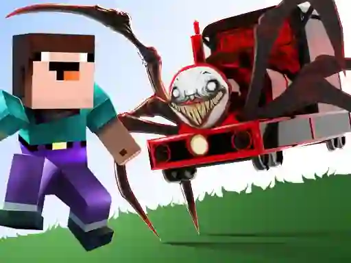 Noob vs Spider Train – kostenloses Online-Spiel