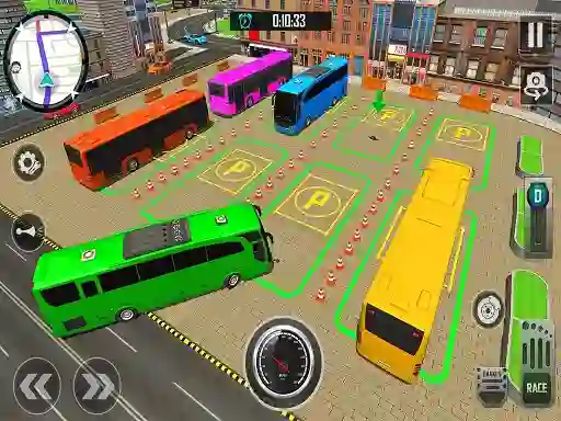 Bus City Parking Simulator – kostenloses Online-Spiel
