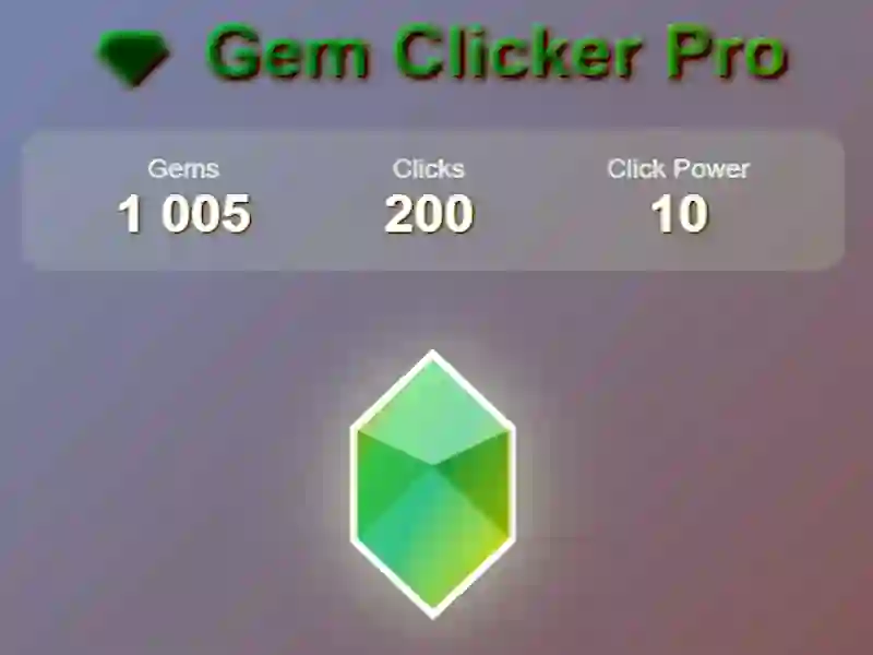 Gem clicker pro – kostenloses Online-Spiel