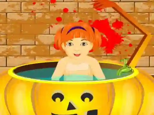 Little Baby Halloween Bathing – kostenloses Online-Spiel