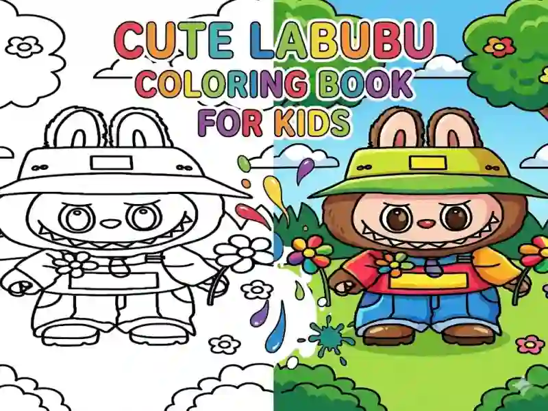 Cute Labubu Coloring Book for Kids – kostenloses Online-Spiel