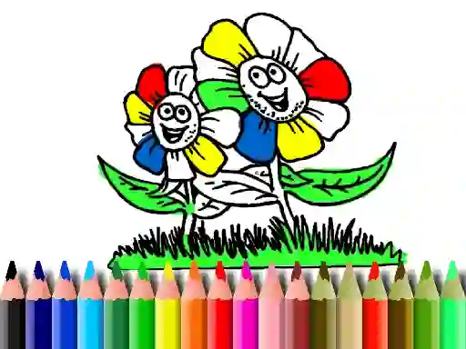 Back to School: Flowers Coloring – kostenloses Online-Spiel