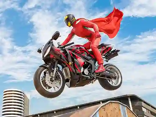 Real Motorbike Super Hero Stunt 3D – kostenloses Online-Spiel