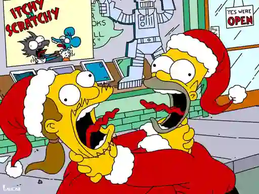 Simpsons Christmas Jigsaw Puzzle – kostenloses Online-Spiel