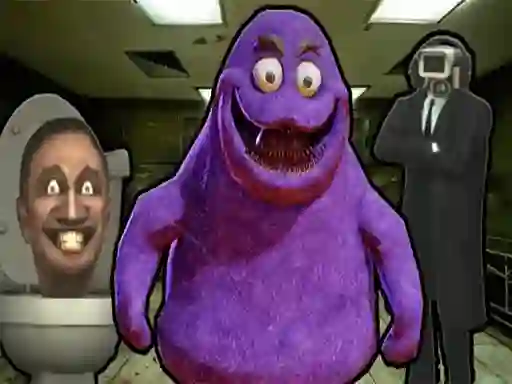 Grimace Shake Escape Skibidi and Cameraman – kostenloses Online-Spiel