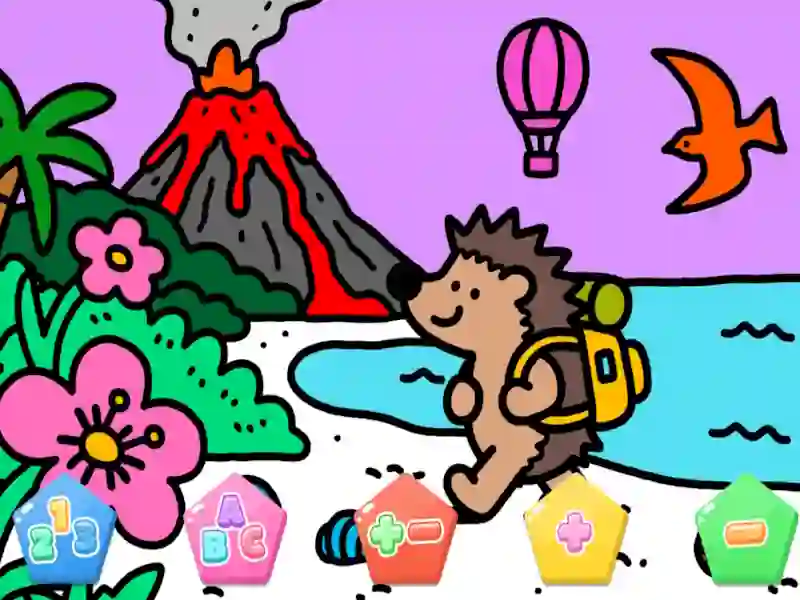 Color By Code Volcano Hedgehog – kostenloses Online-Spiel