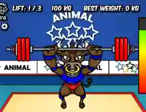 Animal Olympics Weight Lifting – kostenloses Online-Spiel