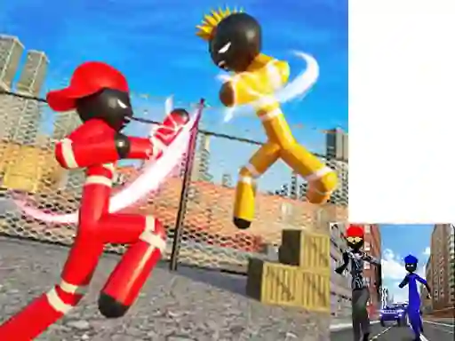Stickman Police vs Gangsters Street Fight – kostenloses Online-Spiel