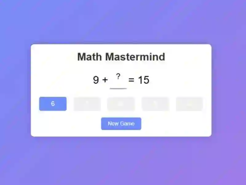 Math Mastermind – kostenloses Online-Spiel