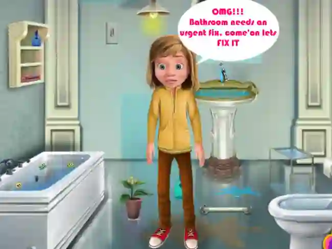Riley Bathroom Cleaning – kostenloses Online-Spiel