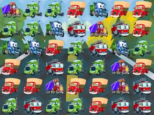 Cartoon Trucks Match 3 – kostenloses Online-Spiel