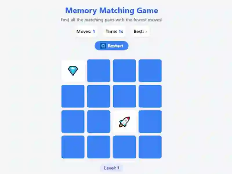 Memory Matching Game – kostenloses Online-Spiel