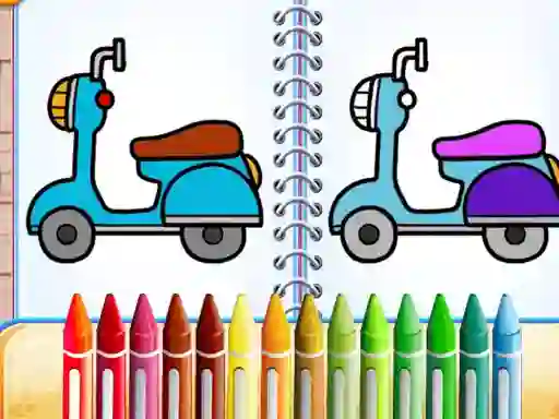 Cute Bike Coloring Book – kostenloses Online-Spiel