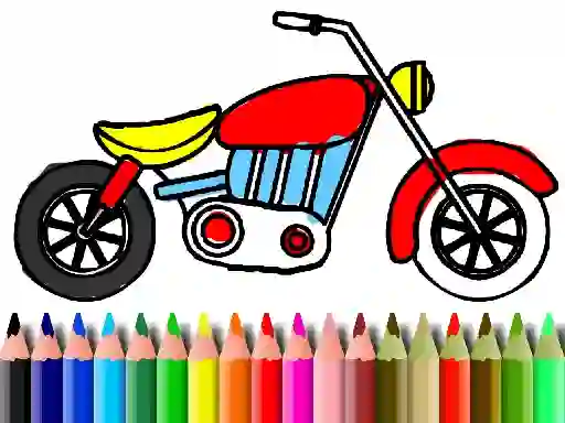 Back To School: Motorbike Coloring – kostenloses Online-Spiel