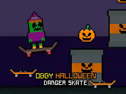 Obby Halloween Danger Skate – kostenloses Online-Spiel