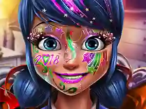 Dotted girl new year makeup – kostenloses Online-Spiel
