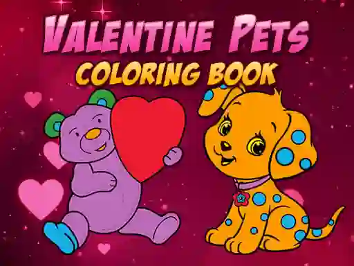 Valentine Pets Coloring Book – kostenloses Online-Spiel