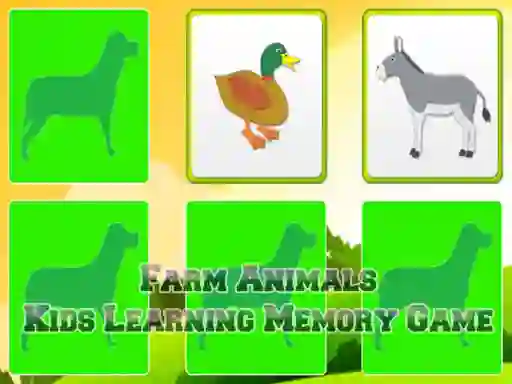 Farm Animals Kids Learning  Memory – kostenloses Online-Spiel