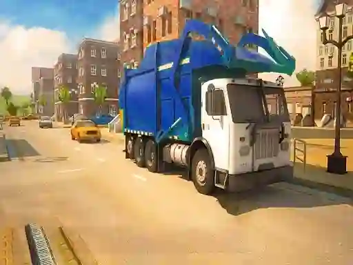 Road Garbage Dump Truck Driver – kostenloses Online-Spiel