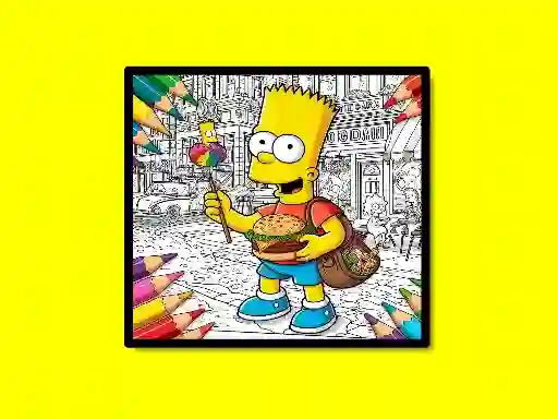 Back To School Simpsons Coloring Book – kostenloses Online-Spiel