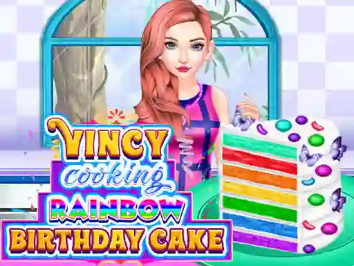 Vincy Cooking Rainbow Birthday Cake – kostenloses Online-Spiel
