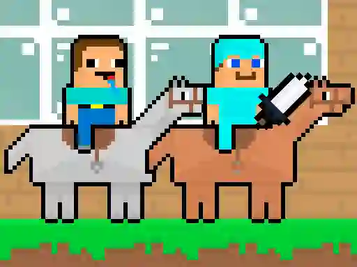 Noob vs Pro HorseCraft – kostenloses Online-Spiel