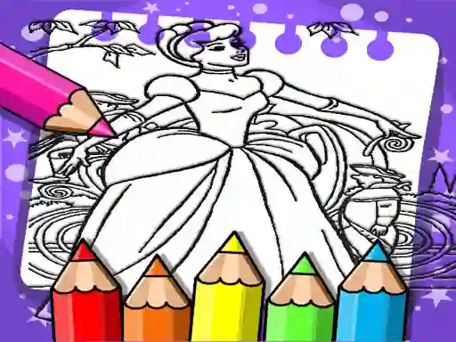 Cinderella Color Book – kostenloses Online-Spiel