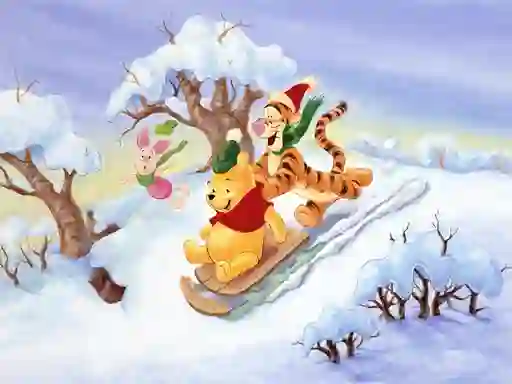 Winnie the Pooh Christmas Jigsaw Puzzle 2 – kostenloses Online-Spiel