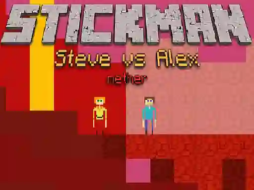 Stickman Steve vs Alex Nether – kostenloses Online-Spiel