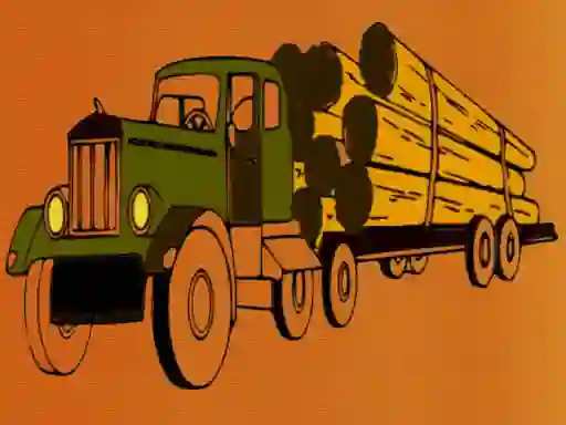 Logging Trucks Coloring – kostenloses Online-Spiel