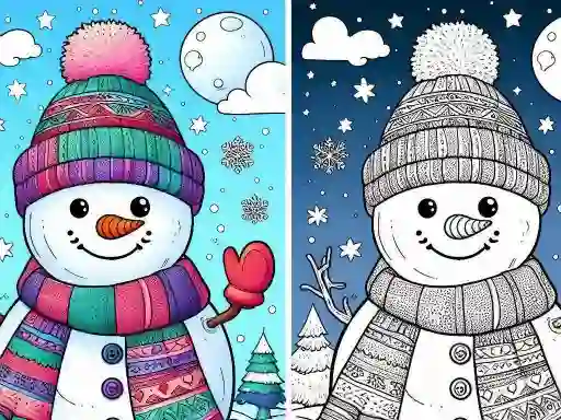 Coloring book Winter – kostenloses Online-Spiel