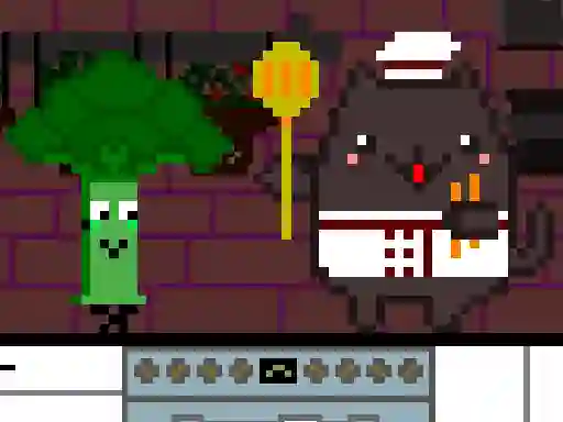 Cat Chef and Broccoli – kostenloses Online-Spiel