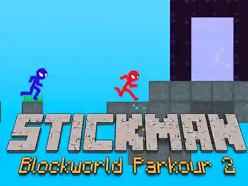Stickman Blockworld Parkour 2 – kostenloses Online-Spiel