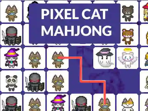 Pixel cat mahjong – kostenloses Online-Spiel