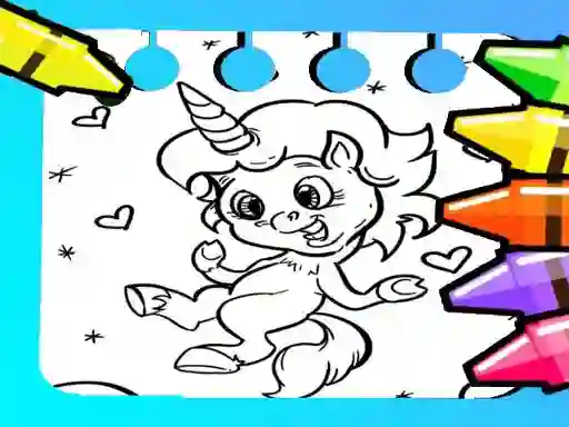 Magical Unicorn Coloring Pages – kostenloses Online-Spiel