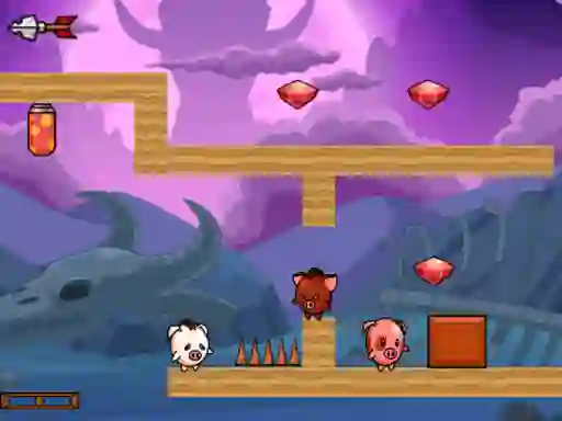 Pig Bros Adventure – kostenloses Online-Spiel