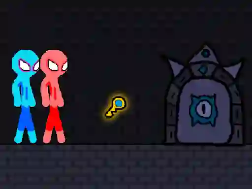 Red and Blue Stickman Rope – kostenloses Online-Spiel