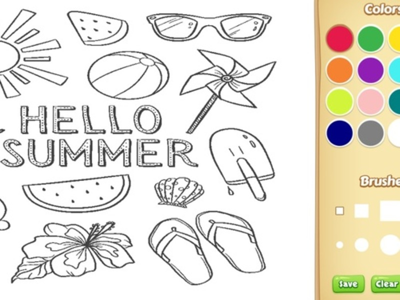 Spiel Hallo Sommer Malbuch für Kinder Online
