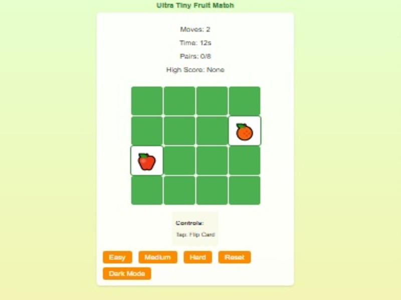 Spiel Fruit Memory passt zu Gehirnrätsel Online