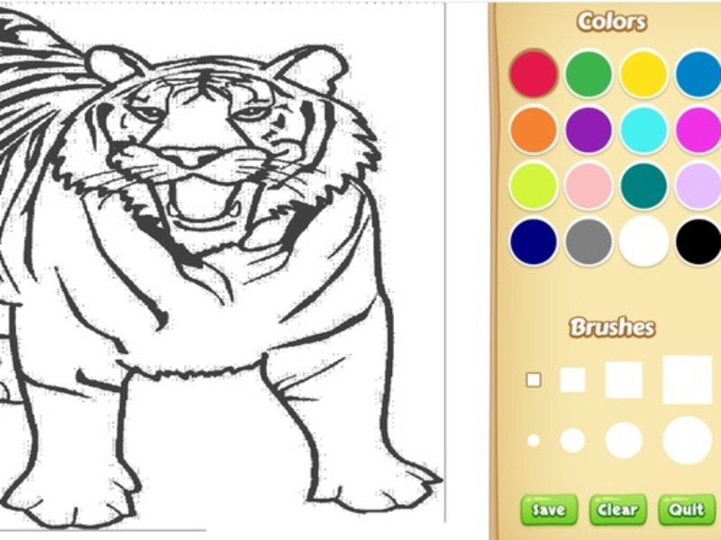 Spiel Tiger Malbuch Online