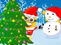 Spiel Minions Weihnachts-Schneeballkriege  Online