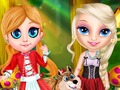 Spiel Kleine Elsa in roter Kapuze  Online