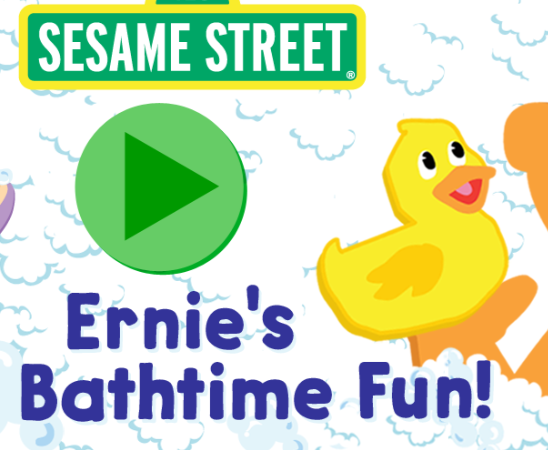 Spiel 123 Sesamstraße: Ernies Badezeit-Spaß  Online