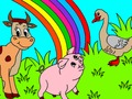 Spiel Färbung Bauernhof Haustiere  Online