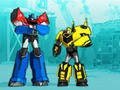 Spiel Transformatoren. Verkleidete Roboter: Super Mini Striker  Online