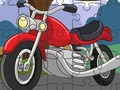 Spiel Cartoon Motorrad Puzzle  Online