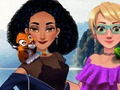 Spiel Jasmine und Rapunzel auf dem Campingplatz  Online