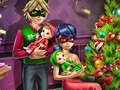 Spiel Gepunktetes Mädchen-Familien-Weihnachten  Online