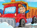 Spiel Winter -LKW -Puzzle Online
